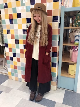 「CALINER（カリネ）のアイテム」を使った、Kuriさん（レディース・156cm）の秋コーディネート
