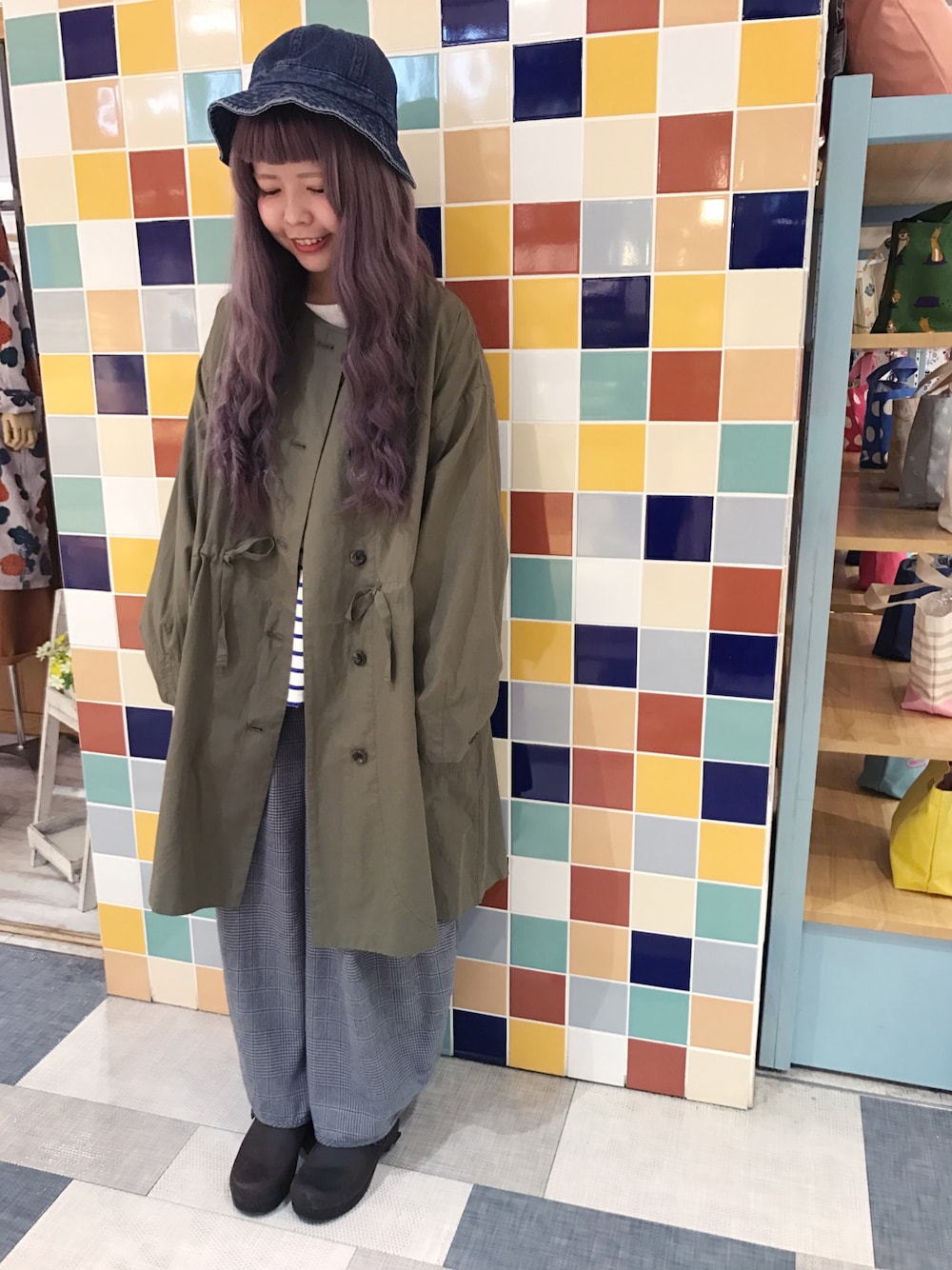 「ootd、春コーデ、LILASIC、NORTHERN TRUCK、dansko、Tiara Tiara goods、Tiara tiara、台湾、台南、南紡購物中心」｜「North Objectのアイテム（ジャケット/アウター、グリーン系）」を使った、Kuriさん（レディース・156cm）の冬コーディネートの1枚目の写真