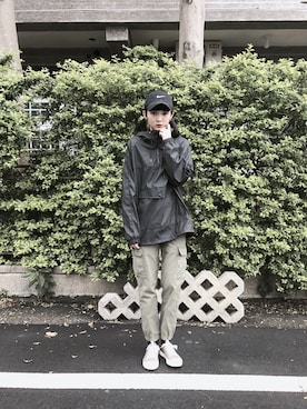 「NIKE（ナイキ）のアイテム（帽子、ブラック系）」を使った、潘小潁さん（レディース）の春コーディネート