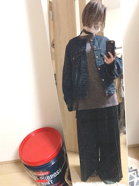 「SHEL’TTER（シェルター）のアイテム（パンツ）」を使った、nanaさん（レディース・163cm）の春コーディネート