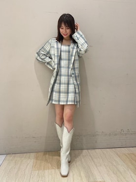 「ぶるー」｜kaoriさん（レディース・156cm）の冬コーディネート