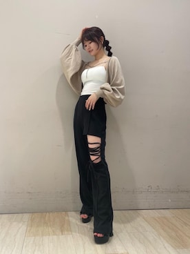 「SPIRALGIRL（スパイラルガール）のアイテム（キャミソール）」を使った、kaoriさん（レディース・156cm）の春コーディネート