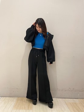 「ぶるー」｜kaoriさん（レディース・156cm）の冬コーディネート
