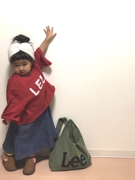 「Lee（リー）のアイテム（ワンピース）」を使った、Neneneさん（キッズ・90cm）の秋コーディネート