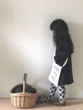 「D.fesense（ディーフェセンス）のアイテム（バッグ）」を使った、Neneneさん（キッズ・90cm）の春コーディネート