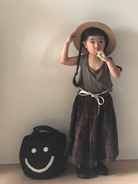 「DAISO（DAISO）のアイテム（その他）」を使った、Neneneさん（キッズ・90cm）の夏コーディネート