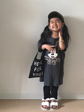 「ミッキー」｜Neneneさん（キッズ・90cm）の夏コーディネート