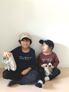 Neneneさん（キッズ・90cm）の秋コーディネート