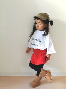 「秋のブラウンスタイル」｜「アイテム（その他）」を使った、Neneneさん（キッズ・90cm）の秋コーディネート