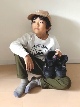 「northface」｜「アイテム（その他）」を使った、Neneneさん（キッズ・120cm）の秋コーディネート