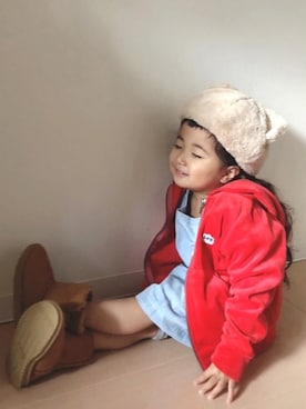 「Lee（リー）のアイテム（ワンピース/ドレス）」を使った、Neneneさん（キッズ・90cm）の秋コーディネート