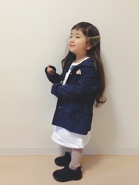「Lee（リー）のアイテム（ワンピース/ドレス）」を使った、Neneneさん（キッズ・90cm）の秋コーディネート