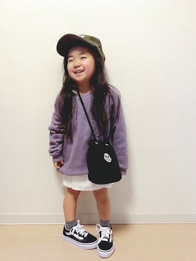 「オールドスクール」｜「アイテム（チュニック）」を使った、Neneneさん（キッズ・90cm）の春コーディネート