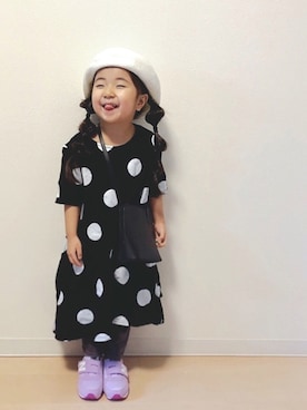「平成最後のWEARISTAセンバツ」｜「アイテム（ハンチング/ベレー帽）」を使った、Neneneさん（キッズ・100cm）の春コーディネート