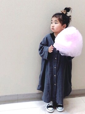 「ガウン」｜「アイテム（ワンピース/ドレス）」を使った、Neneneさん（キッズ・100cm）の夏コーディネート