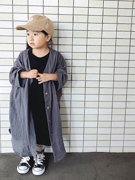 「ガウン」｜「アイテム（ワンピース/ドレス）」を使った、Neneneさん（キッズ・100cm）の夏コーディネート