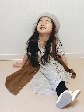 「Lee（リー）のアイテム（ワンピース/ドレス）」を使った、Neneneさん（キッズ・100cm）の秋コーディネート
