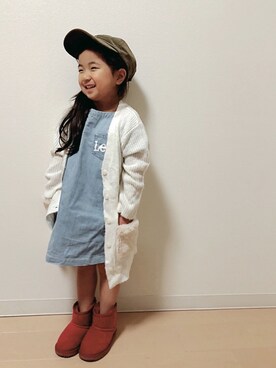 「Lee（リー）のアイテム（ワンピース/ドレス）」を使った、Neneneさん（キッズ・100cm）の秋コーディネート