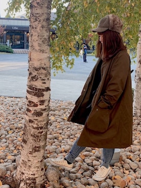 「CONVERSE（コンバース）のconverse（コンバース） ALL STAR OX（オールスターOX）（スニーカー）」を使った、Neneneさん（レディース・156cm）の秋コーディネート