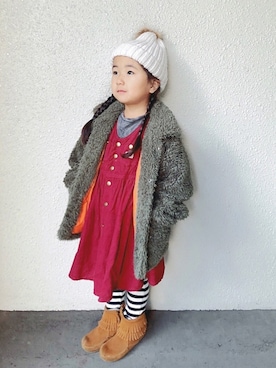 「Lee（リー）のアイテム（ブルゾン）」を使った、Neneneさん（キッズ・100cm）の秋コーディネート