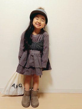 「アイテム（キャミソール）」を使った、Neneneさん（キッズ・100cm）の秋コーディネート