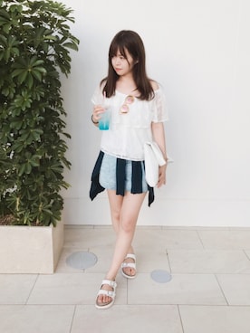 白石かえでさん(レディース・157cm)の夏コーディネート