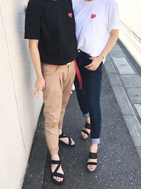 「Guess（ゲス）のアイテム（アナログ腕時計）」を使った、白石かえでさん（レディース・157cm）の夏コーディネート