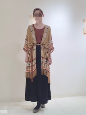 「チャイハネ（チャイハネ）のアイテム（その他アウター）」を使った、midoさん（レディース・156cm）の夏コーディネート