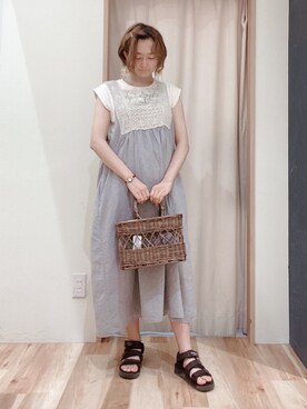 「アイテム（ワンピース/ドレス）」を使った、スゲタさん（レディース・164cm・10代）の夏コーディネート