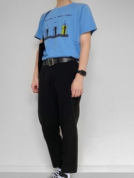 面白いTシャツ着こなす人。さんのコーディネート