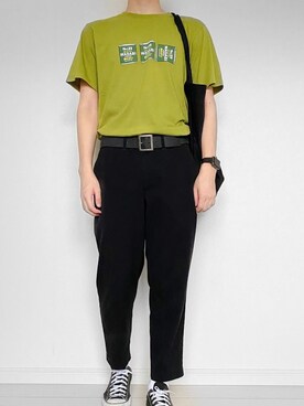 面白いTシャツ着こなす人。さんのコーディネート