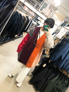 「RYO TAKASHIMA（リョウタカシマ）のアイテム（チノパンツ）」を使った、りよーう)さん（メンズ・172cm）の冬コーディネート