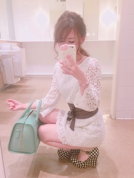 「ショッピング」｜「アイテム（パンプス）」を使った、まいち♡さん（レディース・155cm）の夏コーディネート