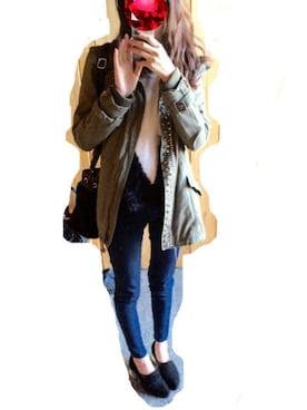 「one way（ワンウェイ）のアイテム（モッズコート）」を使った、あいすさん（レディース・159cm）の冬コーディネート
