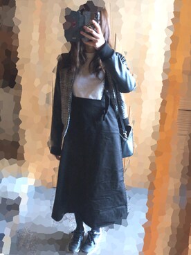 「one way（ワンウェイ）のアイテム（ブルゾン）」を使った、あいすさん（レディース・159cm）の冬コーディネート