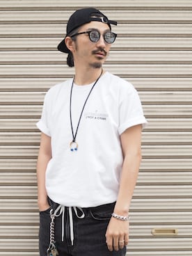 「nonnative（ノンネイティブ）のアイテム（アクセサリー）」を使った、権藤裕輝さん（メンズ・170cm）の春コーディネート