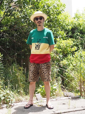 「WACKO MARIA（ワコマリア）のアイテム（パンツ）」を使った、権藤裕輝さん（メンズ・170cm）の春コーディネート