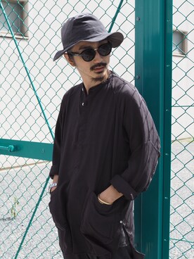 「nonnative（ノンネイティブ）のアイテム（帽子）」を使った、権藤裕輝さん（メンズ・170cm）の夏コーディネート