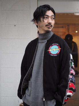 「アイテム（ブルゾン）」を使った、権藤裕輝さん（メンズ・170cm・30代）の冬コーディネート