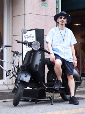 「nonnative（ノンネイティブ）のアイテム（帽子）」を使った、権藤裕輝さん（メンズ・170cm）の夏コーディネート