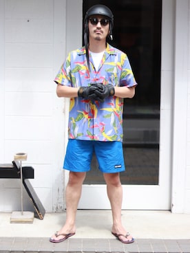 「アイテム（ファッション雑貨）」を使った、権藤裕輝さん（メンズ・170cm）の夏コーディネート