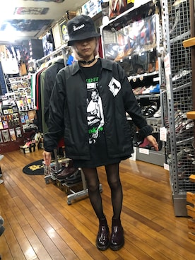 「原宿」｜「アイテム（その他アウター）」を使った、BANOT CROWさん（レディース・153cm）の夏コーディネート