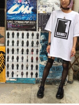 「原宿」｜「アイテム（その他シューズ）」を使った、BANOT CROWさん（レディース・153cm）の夏コーディネート