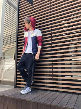 「Dickies（ディッキーズ）のアイテム（ジャケット/アウター）」を使った、Katagiriさん（メンズ・173cm）の夏コーディネート