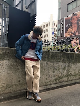 「FlowerMOUNTAIN（フラワーマウンテン）のアイテム」を使った、Katagiriさん（メンズ・173cm）の冬コーディネート