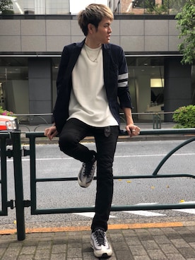 「GUILD PRIME（ギルドプライム）のアイテム」を使った、Katagiriさん（メンズ・173cm）の春コーディネート