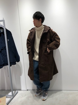 「doublet（ダブレット）のアイテム（パンツ）」を使った、Katagiriさん（メンズ・173cm）の冬コーディネート