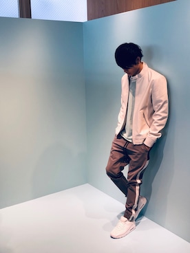 「ミントグリーン」｜「アイテム（ジャケット/アウター）」を使った、Katagiriさん（メンズ・173cm）の冬コーディネート