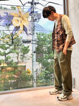 「MSGM（エムエスジーエム）のアイテム」を使った、Katagiriさん（メンズ・173cm）の夏コーディネート