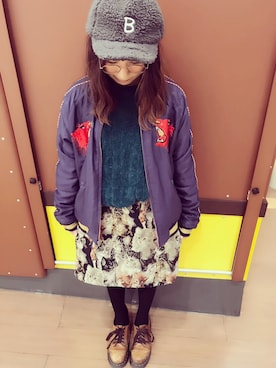 「TAILOR TOYO（テーラートウヨウ）のアイテム（その他アウター）」を使った、わかめ系霊長類さん（レディース・149cm）の冬コーディネート